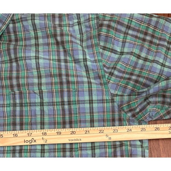 CE Schmidt Men's XL Button Down Work Shirt Short Sleeve Multicolor Plaid - Picture 4 of 4